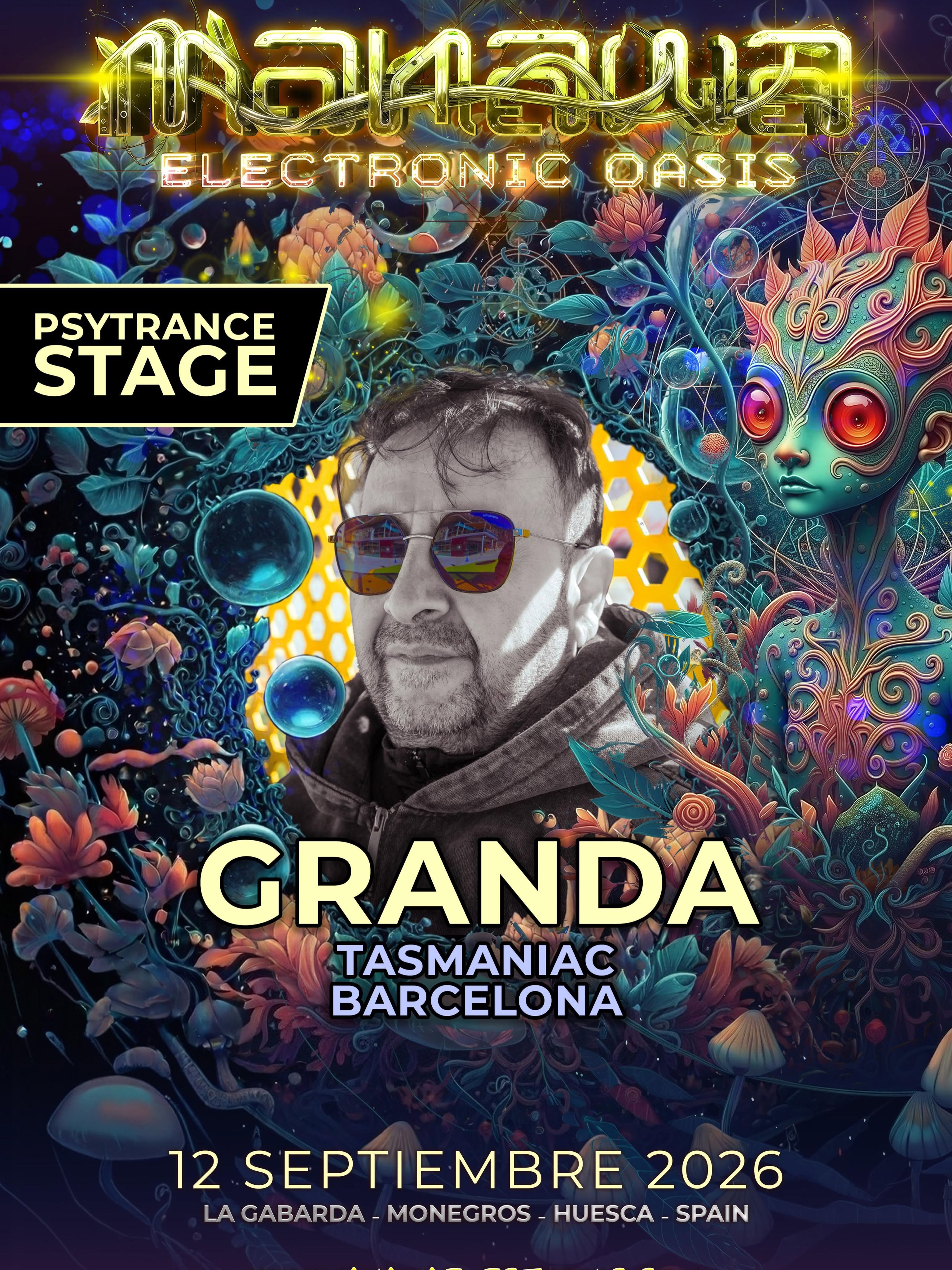 Cartel de GRANDA para Manawa Electronic 2026