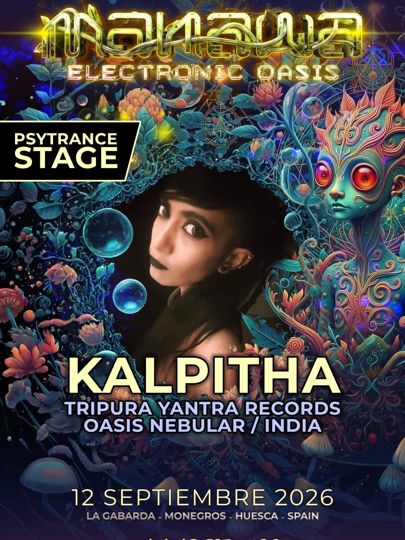 Cartel de KALPITHA para Manawa Electronic 2026